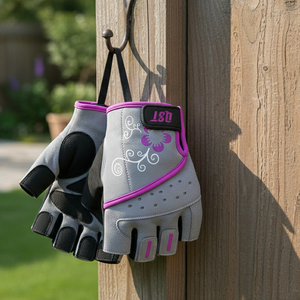 Gants de fitness demi-doigts avec logo personnalisé pour la musculation, la musculation en salle de sport et les sports de plein air - Évacuation de l'humidité, antidérapants, respirants - Product Image 5