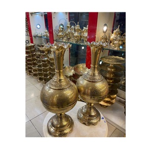 Juego de floreros de metal dorado moderno y alto más vendido Centro de mesa de cilindro de tono de latón para bodas Opción al por mayor - Product Image 3