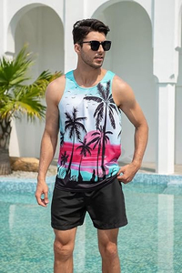 Lightweight Breathable Men's Summer Tank Top Active Wear Plus Size Knitted Moisture-Wicking Fabric Print Pattern High Street - Product Image 4