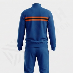 Survêtement pour homme en polyester doux avec fermeture éclair élégante, poignets côtelés, adapté à un usage quotidien, séances de sport décontractées, tenue de sport - Product Image 2