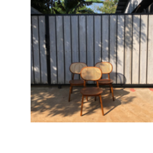 Silla de Estilo Minimalista con Respaldo Alto para Restaurante o Cafetería al Aire Libre, Asiento de Ratán, para Comedor, en Venta - Product Image 3