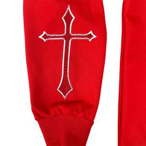 Sweats à capuche respirants anti-rides pour femme Sweat à capuche zippé en strass rouge pour femme Veste de mode, vêtements d'extérieur élégants à paillettes - Product Image 6