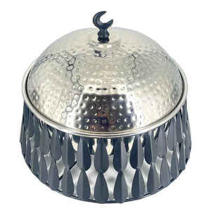 Casserole élégante ronde en acier inoxydable plaqué or Design classique Batterie de cuisine durable pour servir des aliments en toute occasion - Product Image 2