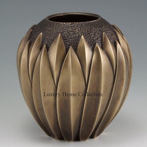 Modern Enameled <b>Sticker</b> Applied Vase and Pots With Golden Color Top and Neck Custom Packaging and Logo Available at Lowest Price - Product Image 2
