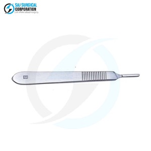 Mango de Bisturí Manual Reutilizable de Acero Inoxidable con Certificación CE para Operaciones Quirúrgicas que Ofrece un Control de Agarre Preciso y Duradero - Product Image 3
