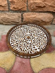 Plateau de service rectangulaire en bois naturel moderne pour la maison et la cuisine Plateau de nourriture en bois - Product Image 4