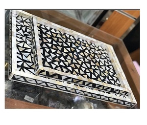 Bandeja de sushi de madera de acacia para el hogar o restaurante, herramienta de cocina de bambú con metal Hanc - Product Image 3