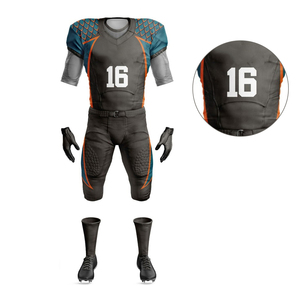 Maillot de football américain personnalisable en spandex respirant, uniforme de football américain avec design imprimé par sublimation, vêtements de football américain - Product Image 1