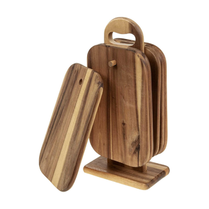Tabla de cortar de madera de Acacia conveniente multiusos con soporte de recetas herramienta de soporte de cocina recetas inclinado estante de exhibición TAIMARS - Product Image 5