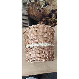 Cesta de flores de caña de bambú cilíndrica ecológica Cubo al por mayor hecho a mano natural para el hogar y el jardín para flores - Product Image 5