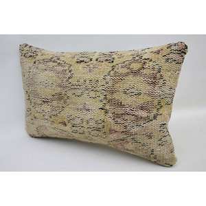 Motif Vintage Beige Laine Kantha Mosaïque 12x20 Pouces Paisley Lambrissé Raisin Patchwork Oreiller Tissé Technique - Product Image 3