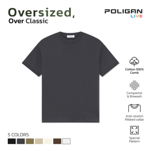 เสื้อยืดโอเวอร์ไซส์แขนสั้น ผ้าฝ้าย 100% เนื้อหนา ทรงคอเสื้อคงรูป คุณภาพสูงสั่งทำพิเศษ 240 กรัม - Product Image 3