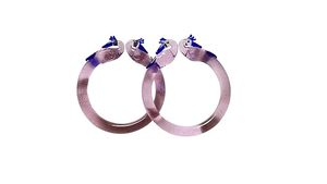 Conjunto de brazaletes de moda multicolor Lucite de resina acrílica decorativa Unisex de fiesta cristiana de pavo real de lujo tradicional - Product Image 5