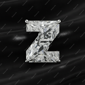 GIA ได้รับการรับรอง Def VVS Lab ที่ปลูกเพชรตัวอักษรเริ่มต้น Z ทองชั้นดี925สเตอร์ลิงเงินต่างหูของขวัญแก่เธอ - Product Image 1