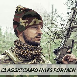 Bonnets tricotés en acrylique graphique double face pour hommes et femmes - Product Image 6