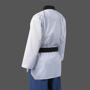 Uniforme de Taekwondo en coton 100% de qualité supérieure, Dobok, durable, respirant, tenue d'entraînement, style WTF, vente en gros, OEM - Product Image 4