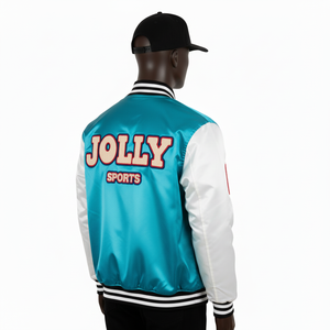 Chaqueta de Satén para Hombre, Calidad Premium, 180 GSM, Tela de Satén de Poliéster Brillante, Paneles de Dos Tonos, Chaqueta de Satén con Logotipo Personalizado para Hombre - Product Image 5