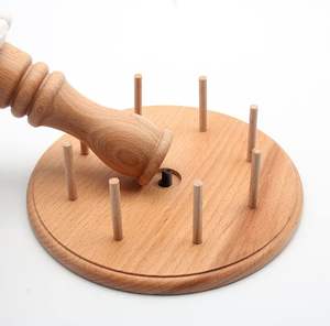 En bois 8 bobine porte-fil fil support crochet outil laine cordon organisateur stockage tricot broderie emmêlement fil distributeur - Product Image 2