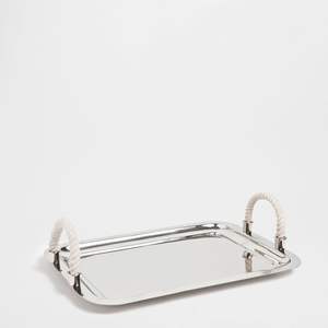 Plateau de service en métal léger pour un usage quotidien dans la cuisine, le salon ou la terrasse extérieure avec un design minimaliste moderne - Product Image 3