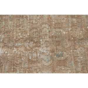 Vintage Rug, Oversize 9.6x12.6 ft Turkish Rug, <b>Brown</b> Ombr <b>Wool</b> Rug - Product Image 5