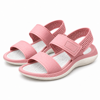 Sandales plates en PVC à une bride pour femmes, à bout ouvert, à enfiler, décontractées, pour la plage, vente en gros