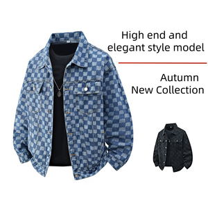Chaqueta de Mezclilla de Algodón para Hombre KinLing, Estilo Slim, Invierno, Alta Calidad, Personalizada, Vintage, Cuello Alto, Cierre de Cremallera y Botones, Ropa Casual, Venta al Por Mayor OEM - Product Image 2