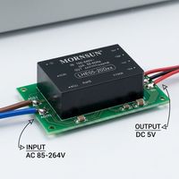 Alimentation électrique CC à double sortie Mornsun LHE05-20D0505-01, alimentation SMPS 5V, entrée 85-264VAC, isolation élevée 4000VAC, module compact