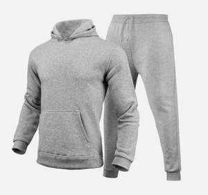Survêtements unisexes 100 % coton pour le sport et le fitness, ensembles personnalisés avec sweat à capuche et pantalon, streetwear décontracté, maternité, couleurs personnalisées - Product Image 6