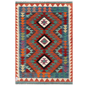 พรมอิมาโกะ ไมมานา อัฟกานิสถาน พรมคิลิม ขนาด 125 x 86 ซม. สำหรับแขวนผนัง - Product Image 1