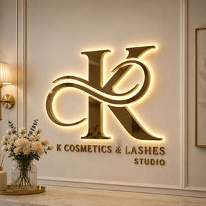Letrero LED Retroiluminado Dorado, Letrero Acrílico 3D, Letrero con Logotipo Retroiluminado para Negocios, Diseño <span class=keywords><strong>de</strong></span> Letrero para Exteriores - Product Image 6