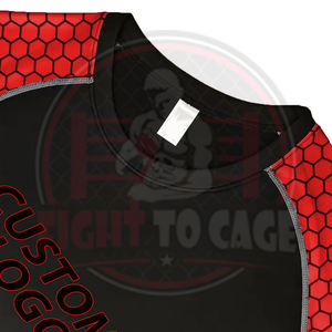 Ensemble de rashguard imprimé en spandex/nylon 2 pièces de haute performance, qualité supérieure, confortable, design unique, lavable en machine, pour hommes - Product Image 4