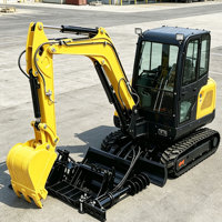 Envío Gratis, Mini Excavadora de 0.8-3.5 Toneladas con Motor Diésel, Excavadora Pequeña Hidráulica con Orugas para Renovación Residencial en Alemania, con Certificación CE