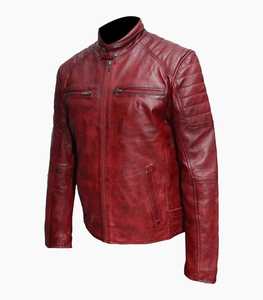 Chaquetas de Invierno para Hombre al por Mayor, Personalizadas, de Cuero Genuino, con Cuello Alto, Lisas, con Cremallera, de Buena Calidad y a un Precio Razonable - Product Image 6