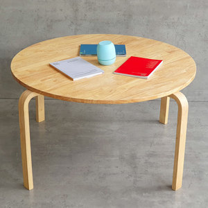 Table Ronde Moderne pour Enfants 80cm Ergonomique en Bois d'Hévéa Multicolore pour École, Cuisine, Extérieur et Chambre - Product Image 3
