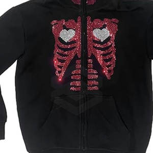 Sudaderas con capucha de diamantes de imitación para hombre de mejor Material Color sólido y ligero para el suministro de ODM de invierno - Product Image 5