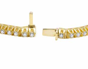 <b>Gold</b> Plated Moissanite Tennis <b>Bracelet</b> in S925 Sterling Silver with Sparkling Jewelry for All Occasions - Product Image 5