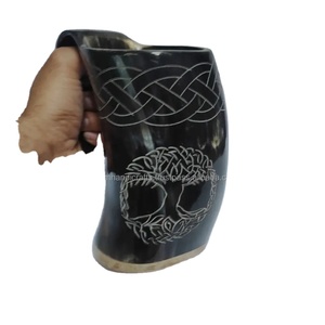 Jarra de cerveza vikinga Artesanía de lujo hecha a mano Último diseño Taza de cuerno para beber Precio al por mayor Exportación lista - Product Image 4