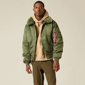 Vestes bomber pour hommes à la mode 2025, col montant personnalisé, toile imperméable avec couleur et logo personnalisés - Product Image 1