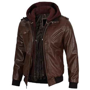 Chaqueta de cuero de calidad superior para hombre, estilo para hombre con chaqueta de cuero de vaca Original 100% - Product Image 5