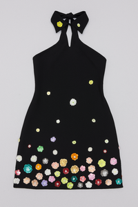Vestido Mini de Mujer al por Mayor con Apliques Florales Bordados, Ajustado, sin Mangas, para Fiesta, Estilo Verano - Product Image 3