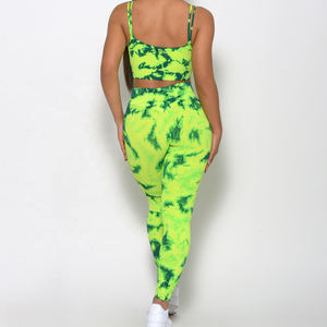 Vêtements de sport deux pièces exercice Yoga ensemble à vendre matériau respirant sans couture vêtements de sport femmes Yoga ensemble - Product Image 3