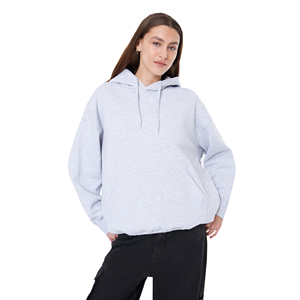 Sweat-shirt à capuche décontracté personnalisé par le fabricant, lourd, surdimensionné, épaules tombantes, pour femme, hiver, logo frontal, écologique, 100% - Product Image 1