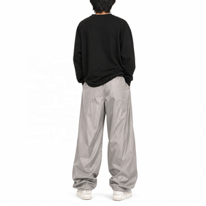 Breathable Lightweight men's pants Baggy <b>Trousers</b> <b>Elastic</b> <b>Waist</b> Loose Fit Street Fashion Training Bottoms Bulk Clothing Supplier - Product Image 2