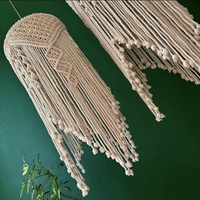 Abat-jour en macramé de Style bohème bohème coton décor à la maison gland frange suspendus lustres de plafond pendentif abat-jour