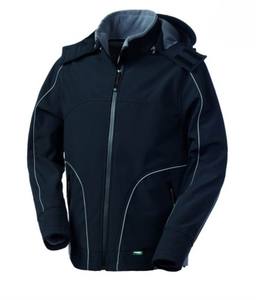 Blue 3-Layer Breathable Heavyweight Softshell <b>Jacket</b> Fabric Waterproof Memory Feature Laminated Fleece for Girls Outdoor Use - Product Image 1