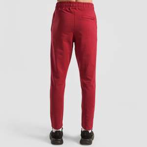 Pantalon de randonnée 100% Coton Rouge Absolu, Coupe Droite Légère, Tissu en Laine Coloré, Taille XL, Logo Personnalisable, Tendance - Product Image 3