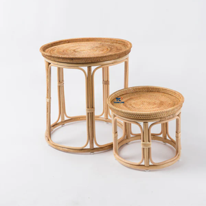 Vente en gros de table basse de salon haut de gamme en rotin fabriqué à la main fabriqué au Vietnam - Product Image 1