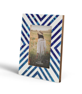 Cadre en nacre artisanal complexe-Incrustation florale et géométrique pour un décor sophistiqué - Product Image 3