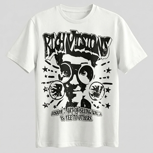 เสื้อยืดโอเวอร์ไซส์ทรงหลวมผ้าฝ้ายแท้ 100% คุณภาพสูง พิมพ์ลายได้ตามต้องการ สไตล์สตรีทแฟชั่นอเมริกัน - Product Image 1