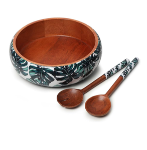 Enamel Printed Wood Snacks Serving Bowl for Restaurant & Hotels <b>Table</b> Decoration Fruit Salad Serving Bowl - Product Image 2